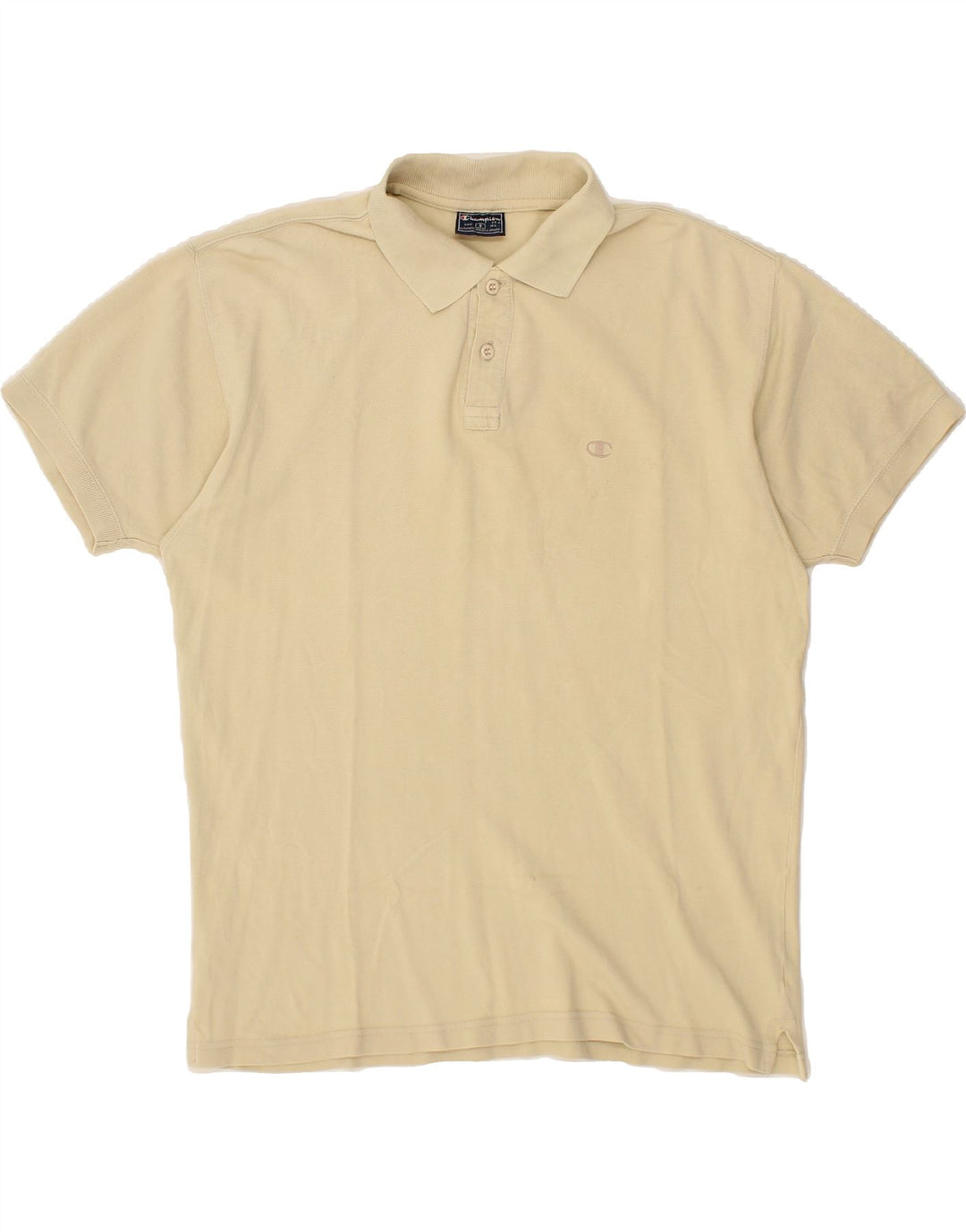 CHAMPION Mens Polo Shirt Small Beige Cotton Vintage Champion and Second-Hand Champion from Messina Hembry 