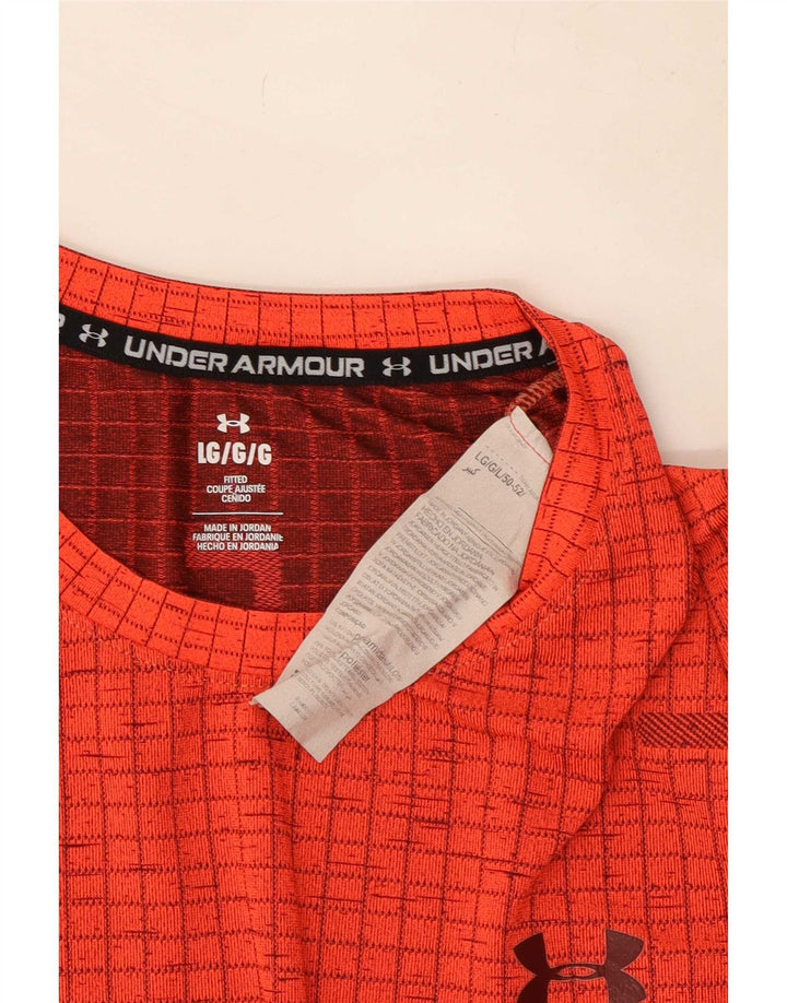 Under Armour Mens Graphic T-Shirt Top Large Red Nylon