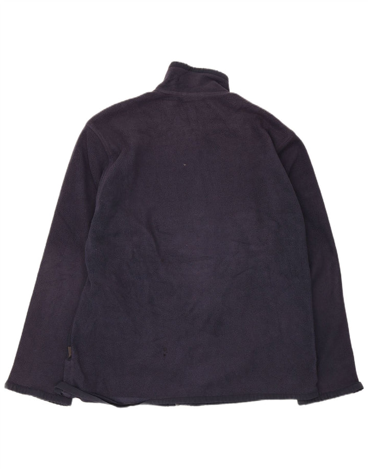 Adidas Mens Fleece Jacket UK 42/44 Large Navy Blue Polyester