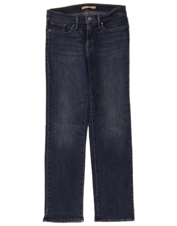 Levi's Donna 314 Shaping Straight Jeans W29 L30 Cotone Blu