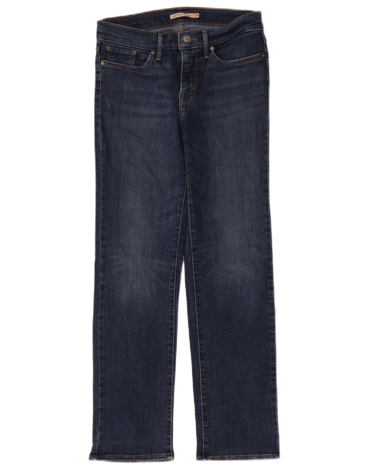 Levi's Dame 314 Shaping Straight Jeans W29 L30 Blå Bomuld