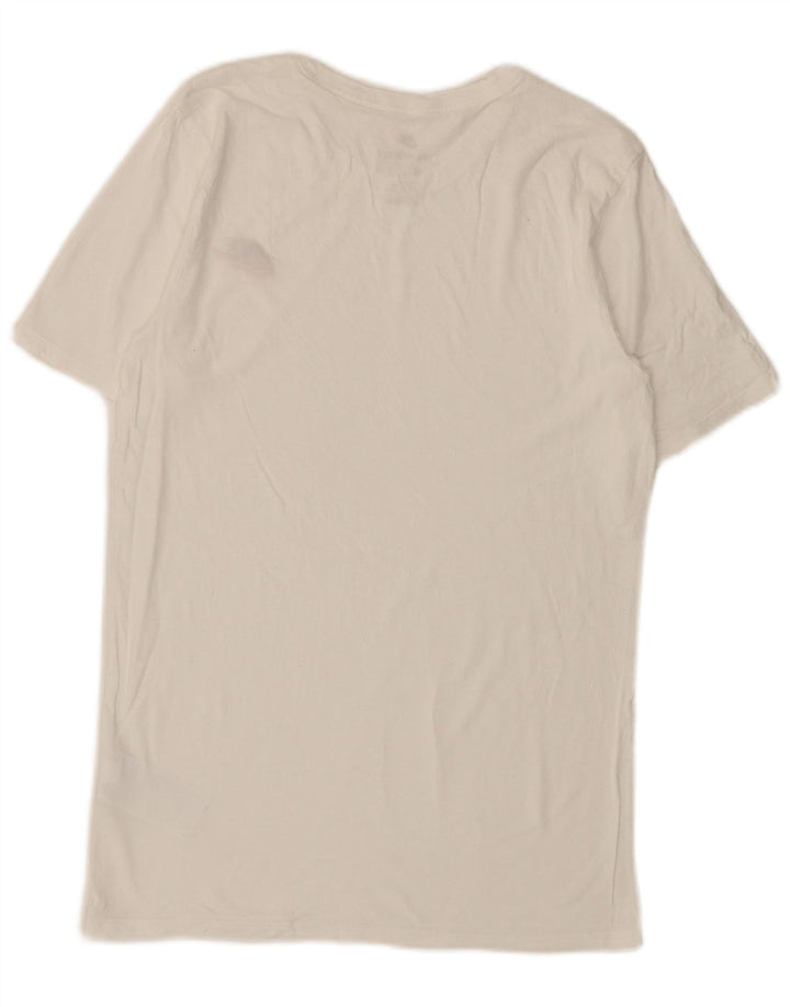 Nike T-shirt med atletisk snit til mænd, lille hvid bomuld