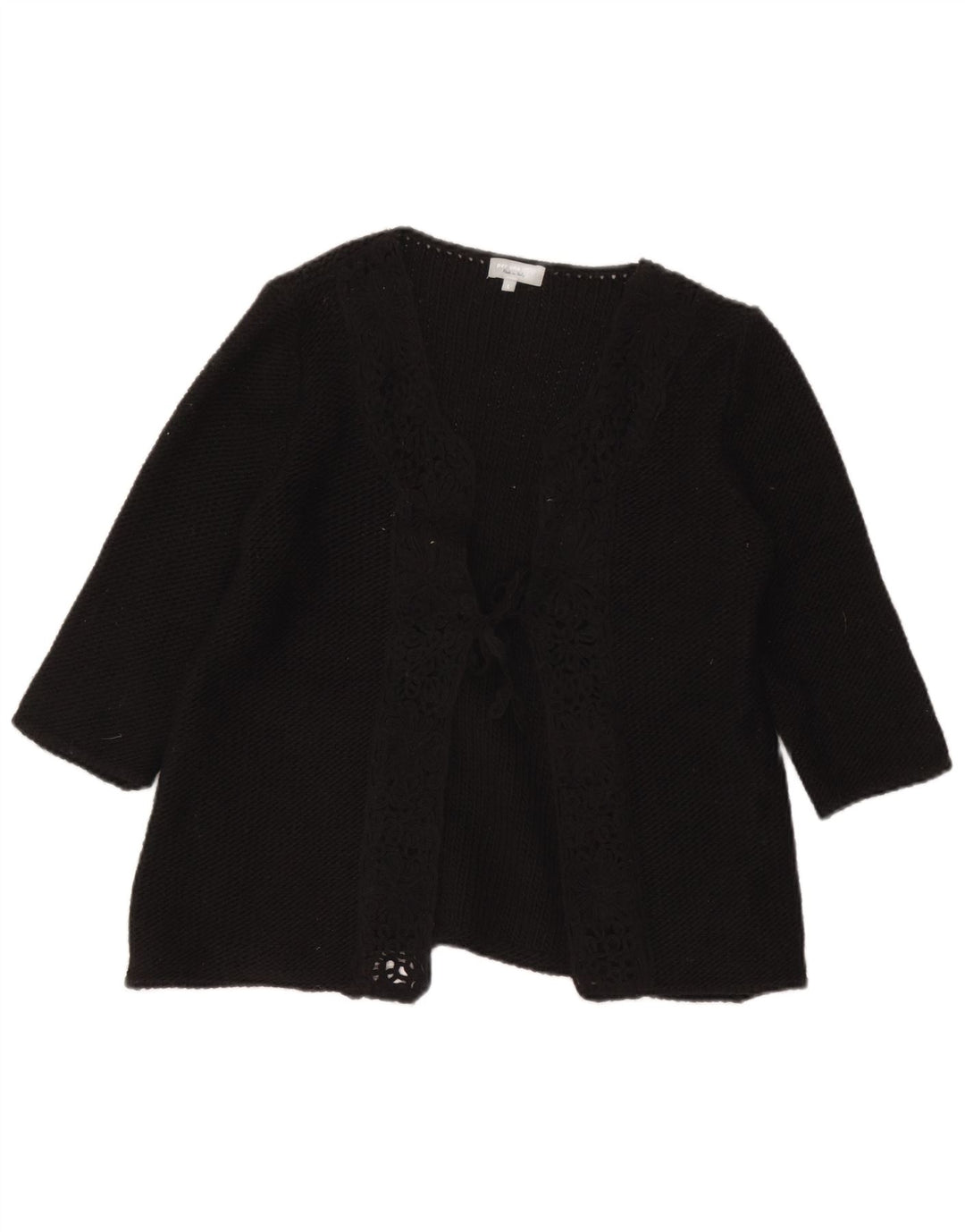 Marks & Spencer Womens Per Una Cardigan Sweater UK 16 Large Black
