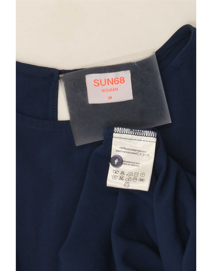 Sun68 Chemisier pour femme UK 44 Bleu marine moyen Viscose