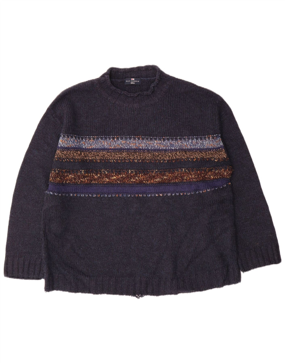 Marks & Spencer Herre Blue Harbor Turtle Neck Jumper Sweater Large Navy