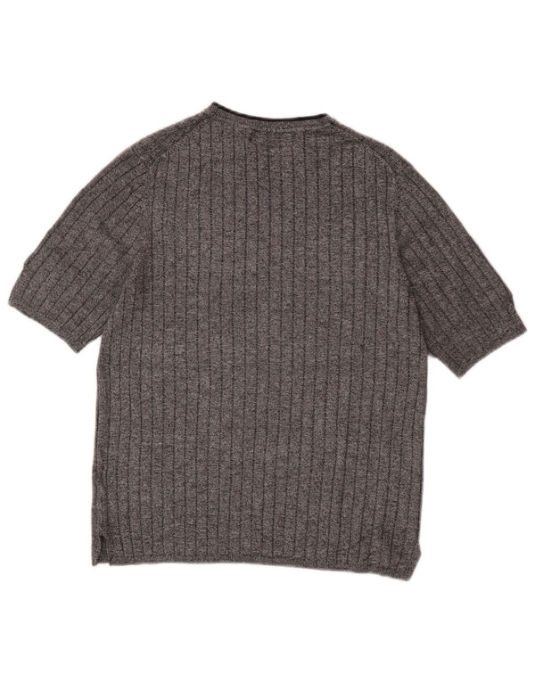 Maglione maglione girocollo da donna Marks & Spencer UK 10 piccolo grigio
