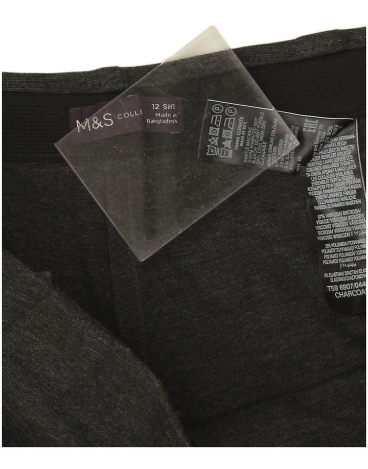 Marks & Spencer lige bukser til kvinder UK 12 Medium W30 L29 Grå viskose