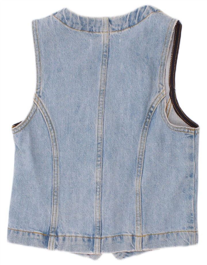 Zara Girls Denim Waistcoat 9-10 Years Blue