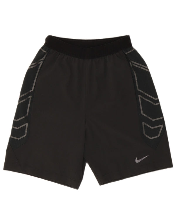 Nike Herre grafiske sportsshorts Small Black Colourblock Polyester