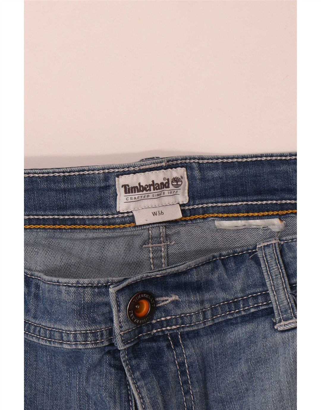 Timberland Mens Denim Shorts W36 Large Blue