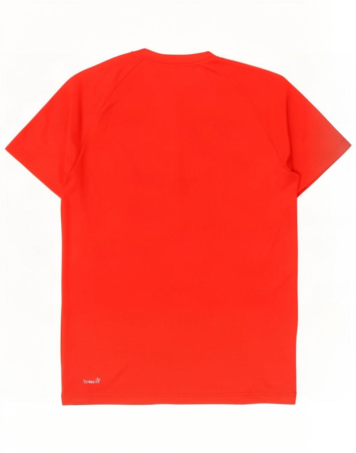 Adidas Męska koszulka Climalite Top, duża, czerwona, z poliestru