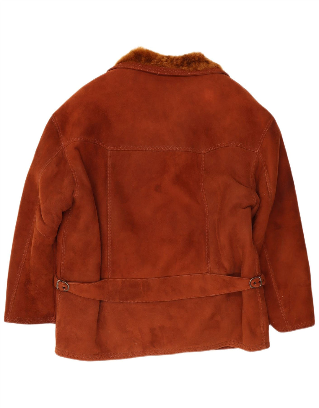 Vintage Herren Shearling Jacke UK 38 Mittelbraun