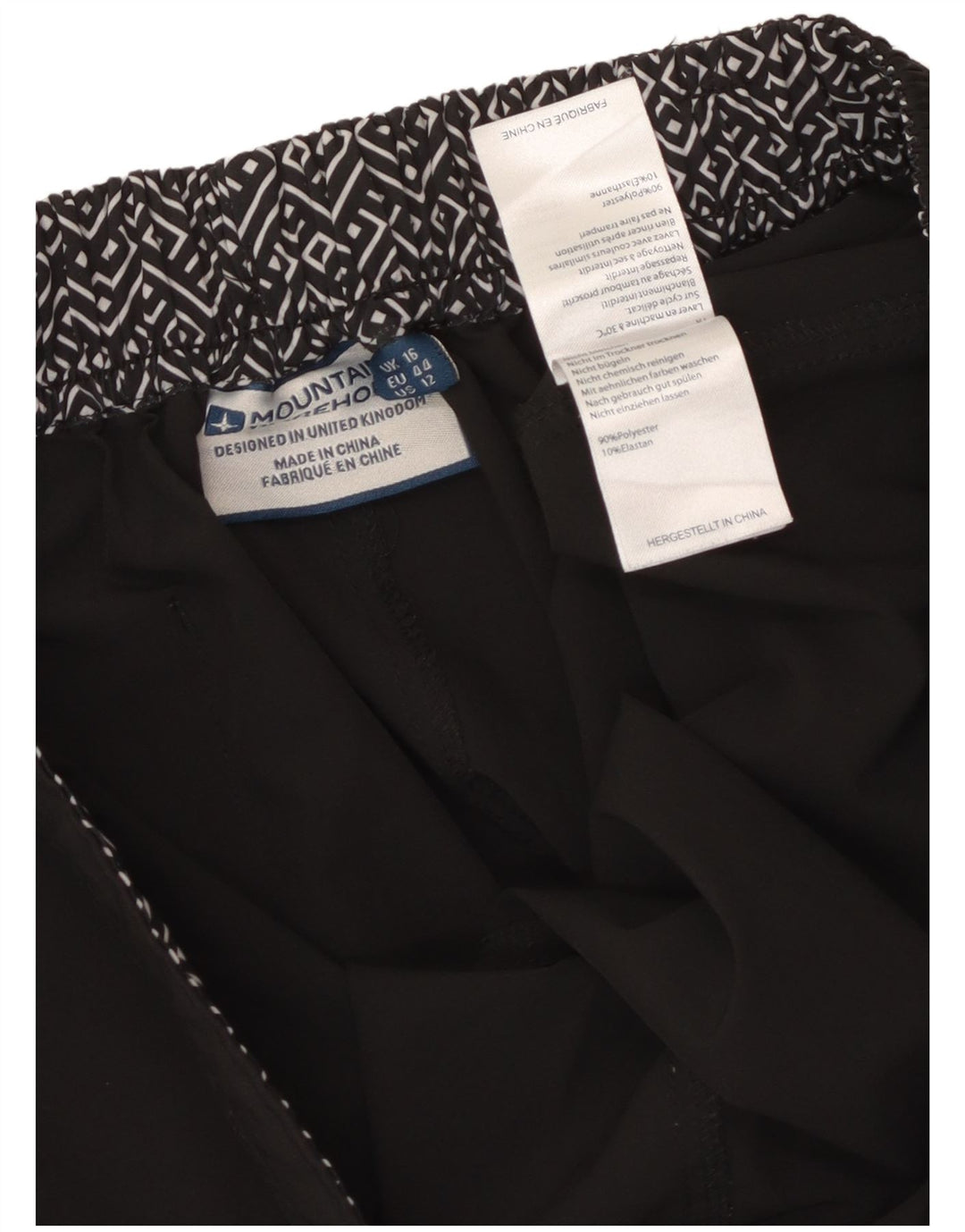Mountain Warehouse Womens Swimming Shorts UK 16 Large  Black Polyester