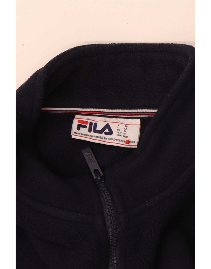 Fila Hombre Zip Neck Fleece Jumper Medium Azul Marino