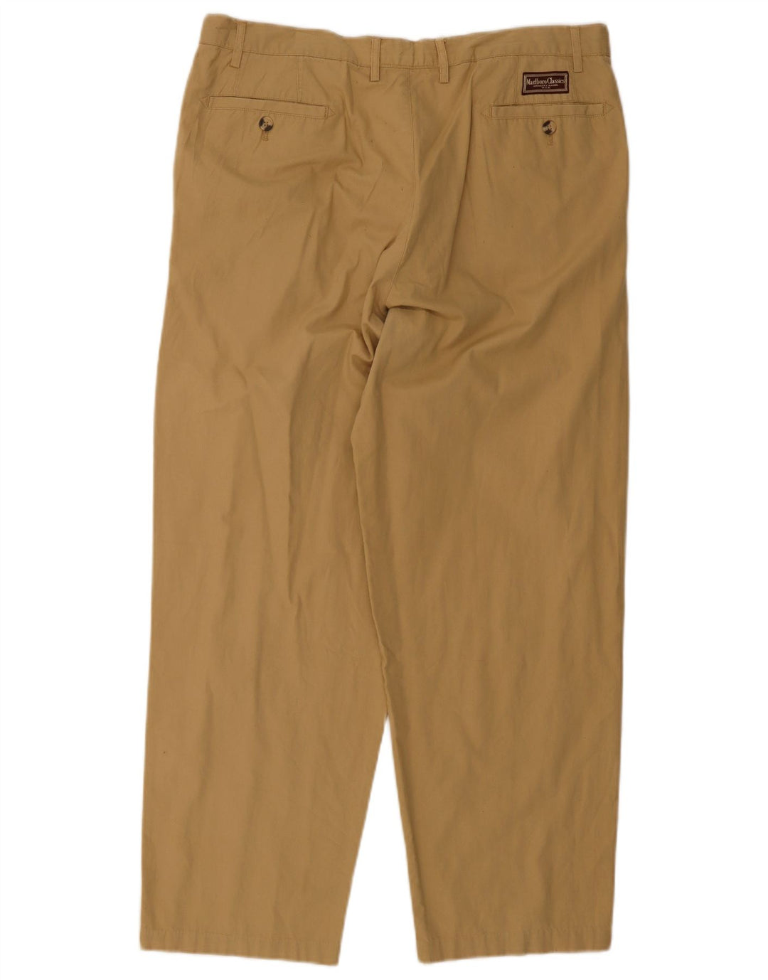 Marlboro Classics Mens Pegged Chino Trousers W36 L30 Beige