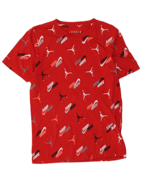 Jordan Boys Graphic T-Shirt Top 12-13 ετών μεγάλο κόκκινο βαμβακερό