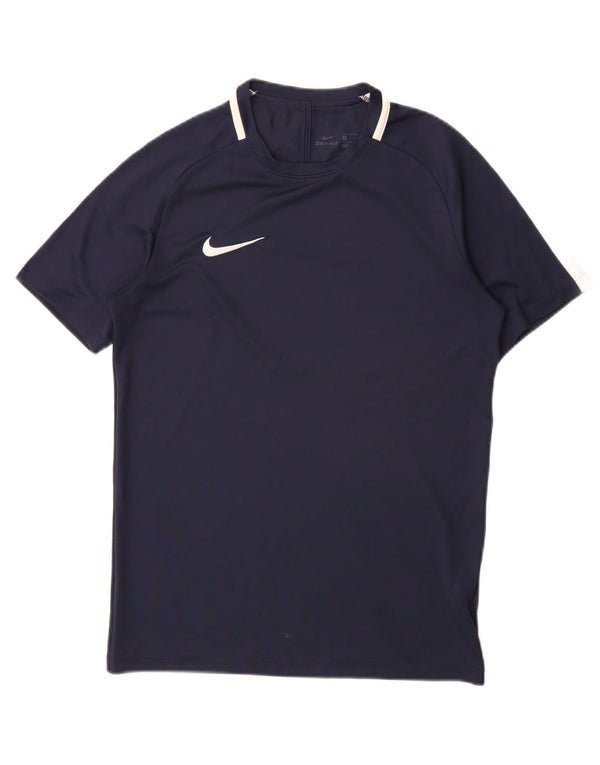 Nike Mens Dri Fit T-Shirt Top Small Navy Blue Polyester
