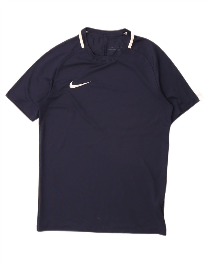 Nike Mens Dri Fit T-Shirt Top Small Navy Blue Polyester