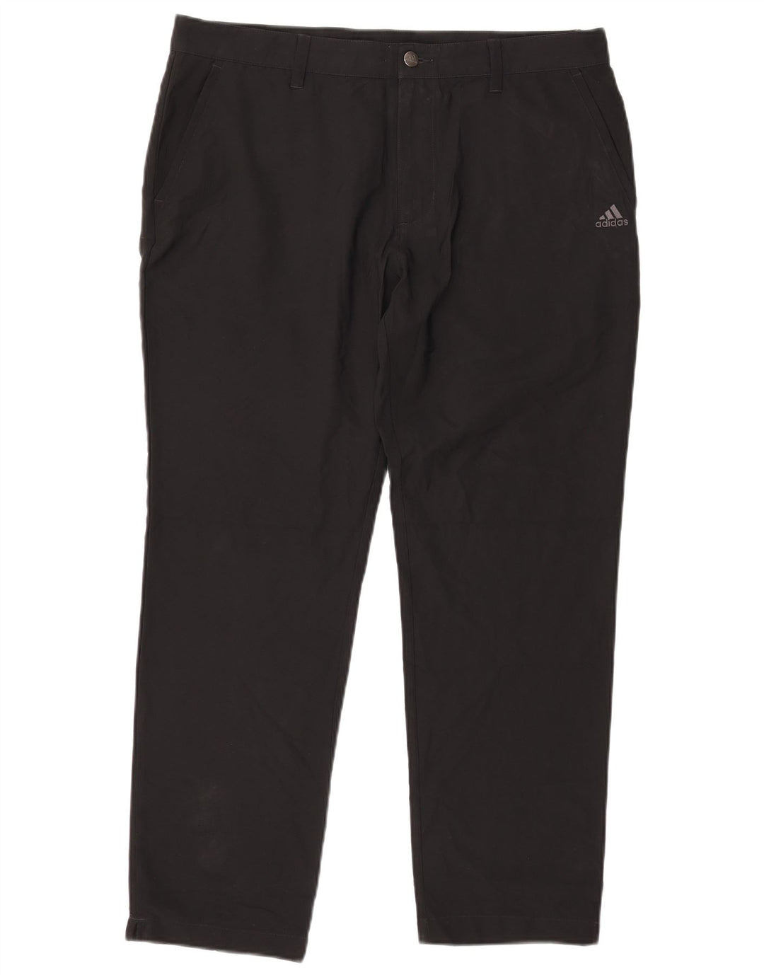 Adidas Mens Slim Chino Trousers W36 L30 Black Polyester