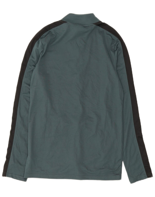Nike Mens Dri Fit Slim Tracksuit Top Jacket UK 10 Small Green Colourblock