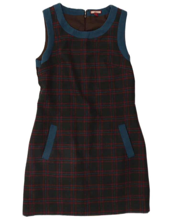 JOE BROWNS Kvinders Ærmeløs Skede Kjole UK 12 Medium Red Check Polyester