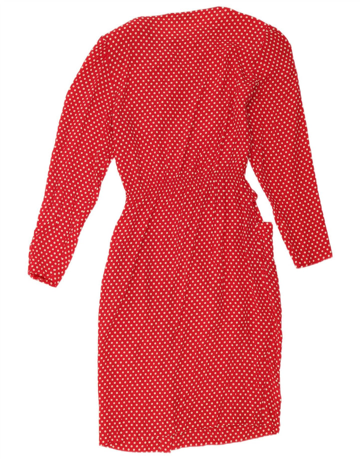 Modyva Womens Long Sleeve Shirt Dress IT 44 Medium Red Polka Dot