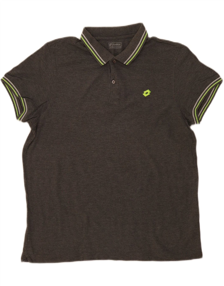 Lotto Herre Polo Shirt 2XL Grå Bomuld