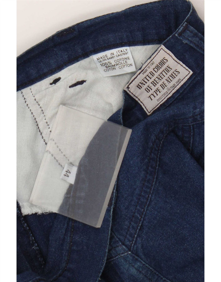 Benetton Womens Denim Skirt IT 44 Medium W28 Blue Cotton