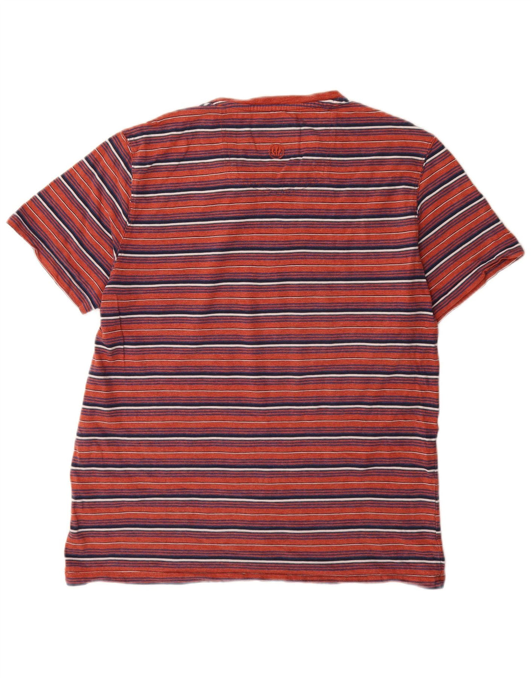 Fat Face Mens T-Shirt Top Large Red Striped Cotton