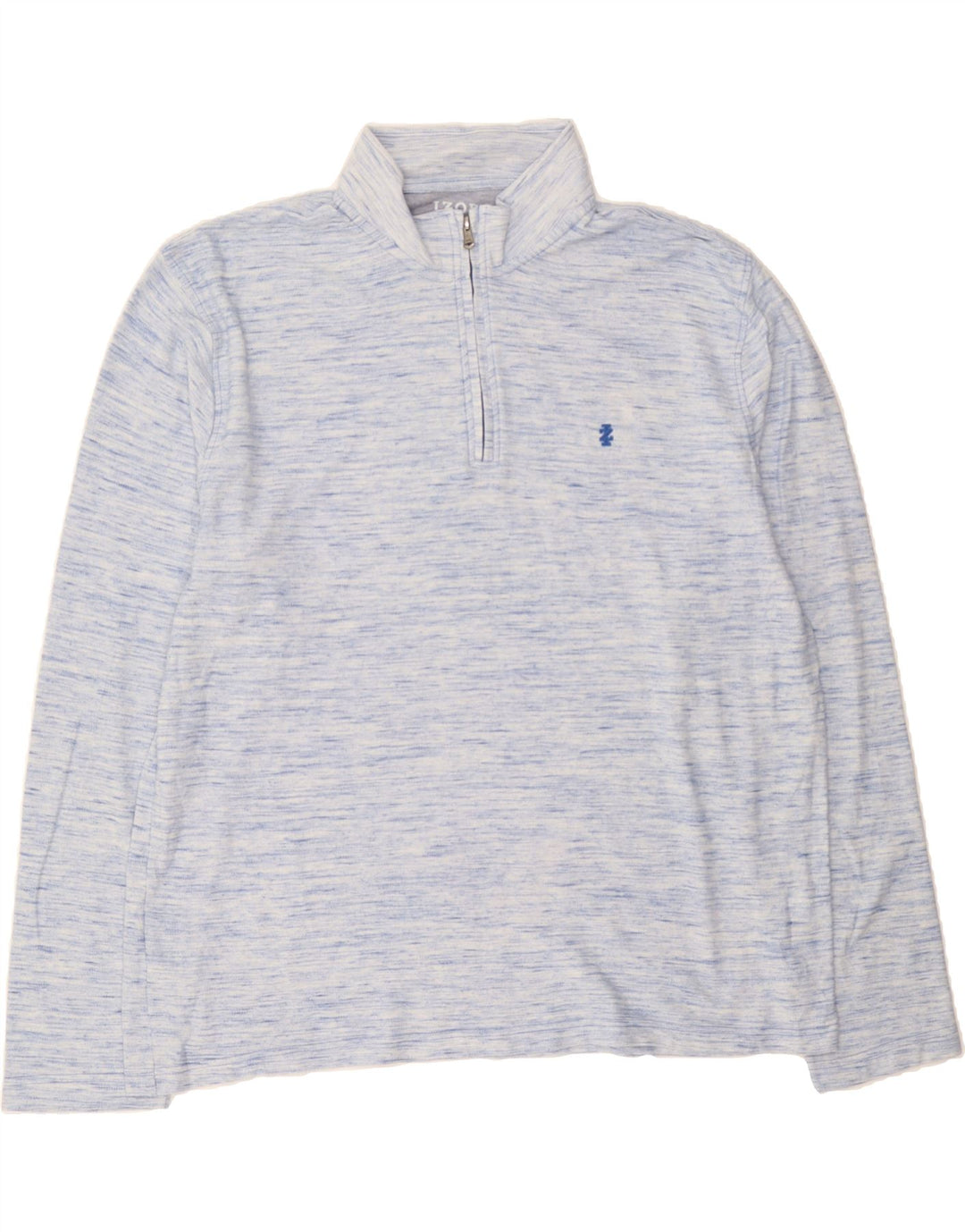 IZOD Mens Zip Neck Pullover Tracksuit Top 2XL Navy Blue Flecked Cotton Vintage Izod and Second-Hand Izod from Messina Hembry 
