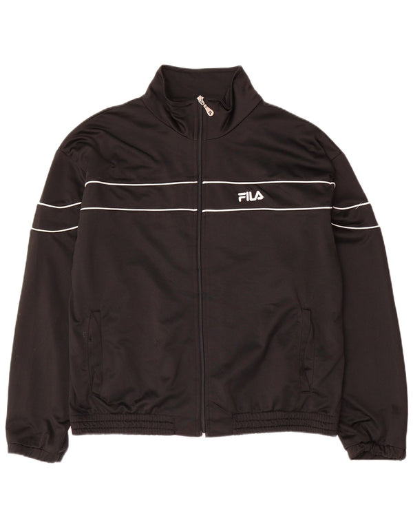 Fila Mens Tracksuit Top Jacket Médio Poliéster Preto