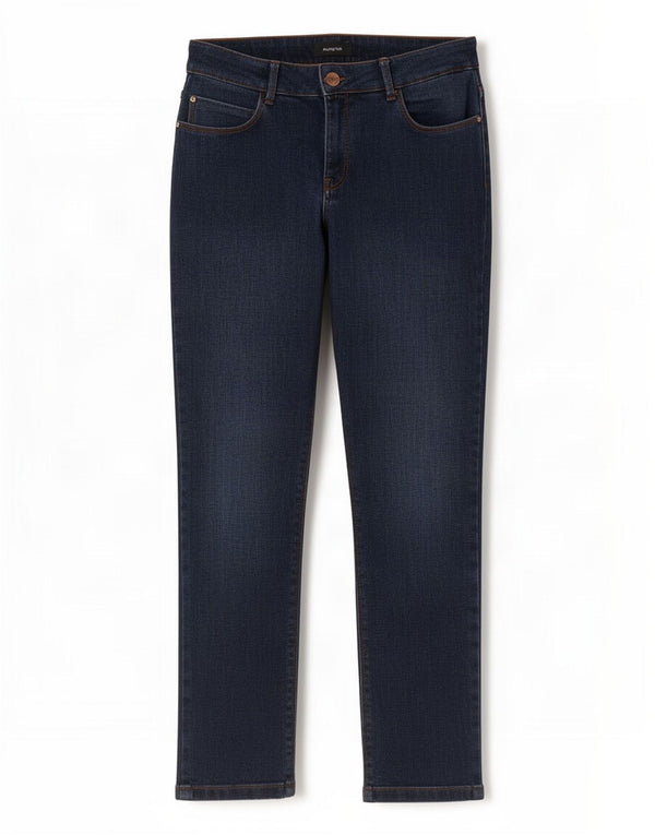 Marks & Spencer Damskie Jeansy Autograph Slim UK 12 Medium W30 L25 Granatowe
