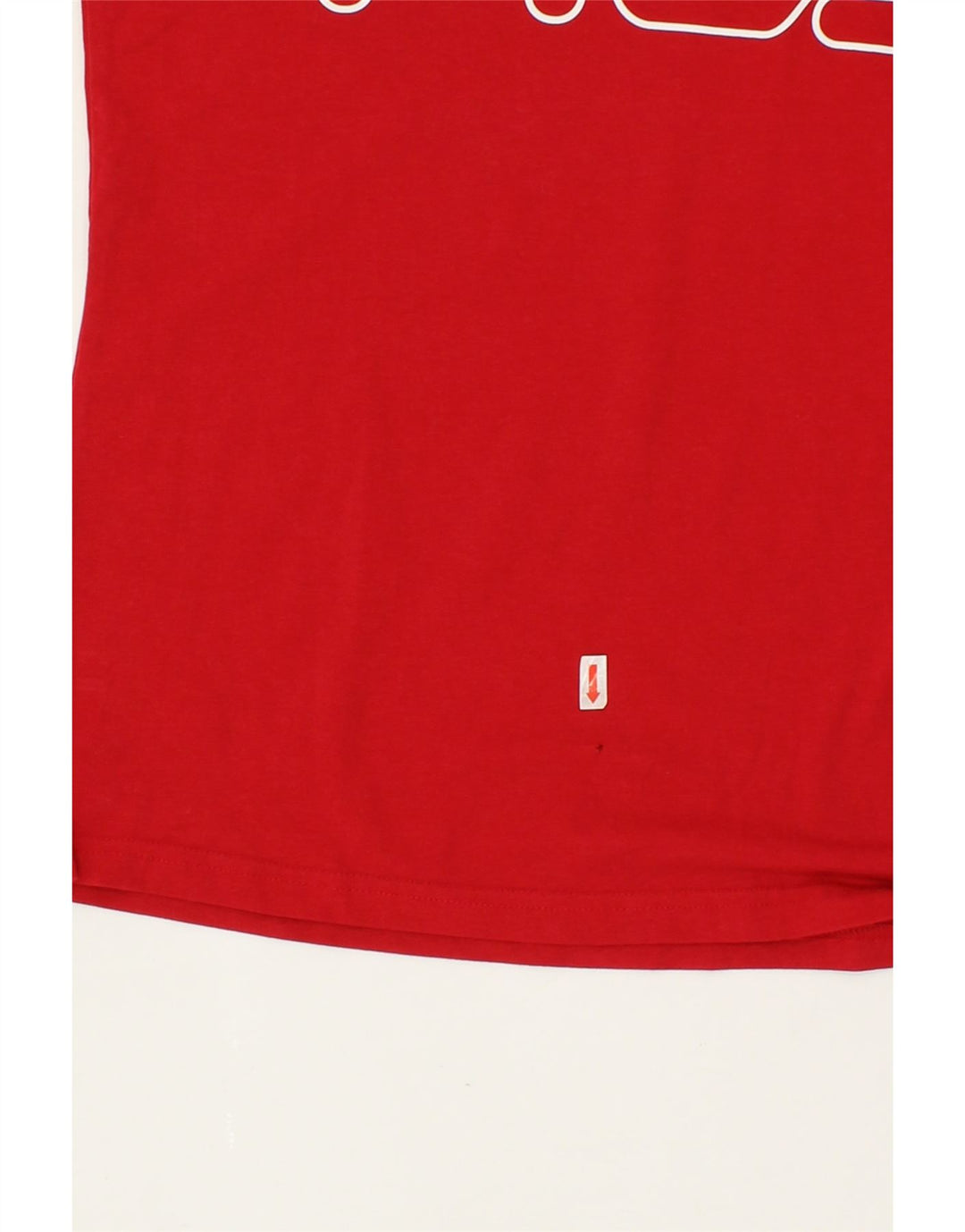 FILA Womens Graphic T-Shirt Top UK 12 Medium Red Cotton Vintage Fila and Second-Hand Fila from Messina Hembry 