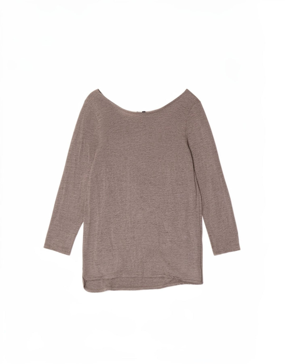 Massimo Dutti Womens Top 3/4 Sleeve UK 12 Medium Grey Viscose