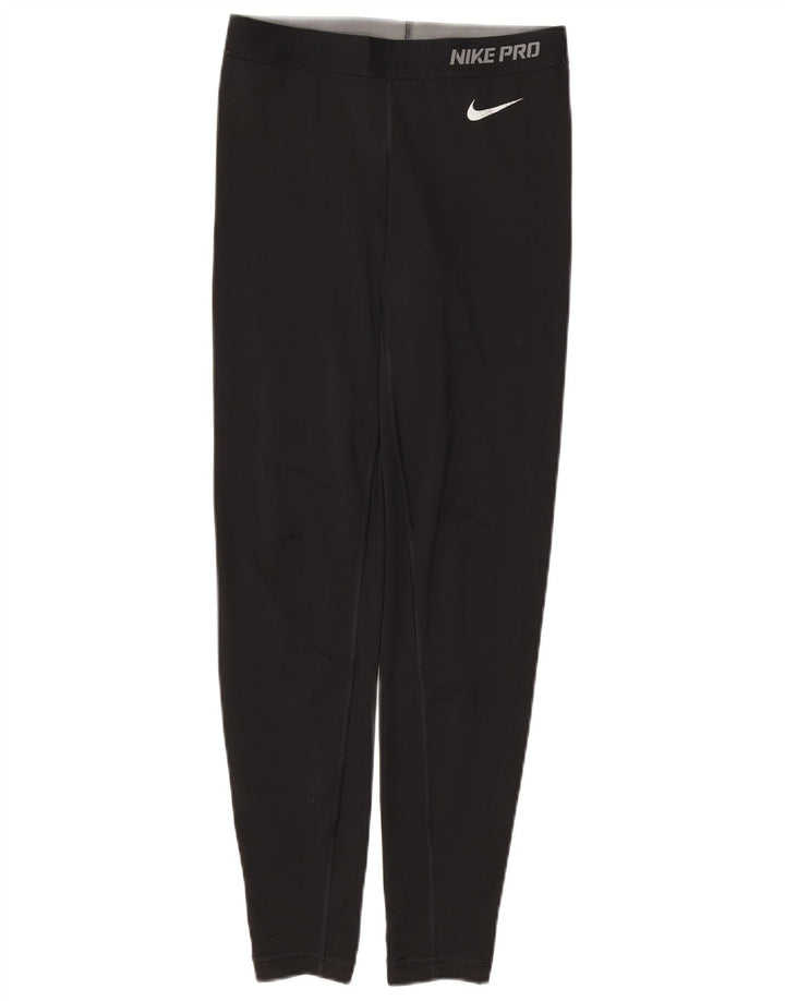 NIKE Womens Dri Fit Leggings UK 8 Small Black
