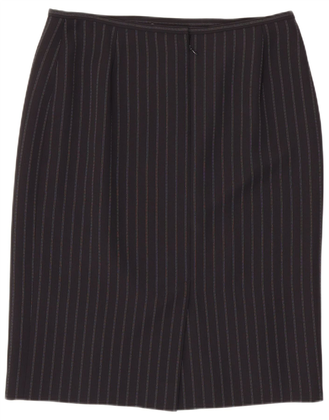 JAEGER Damen Bleistiftrock UK 16 Large W34 Schwarz gestreift Polyester