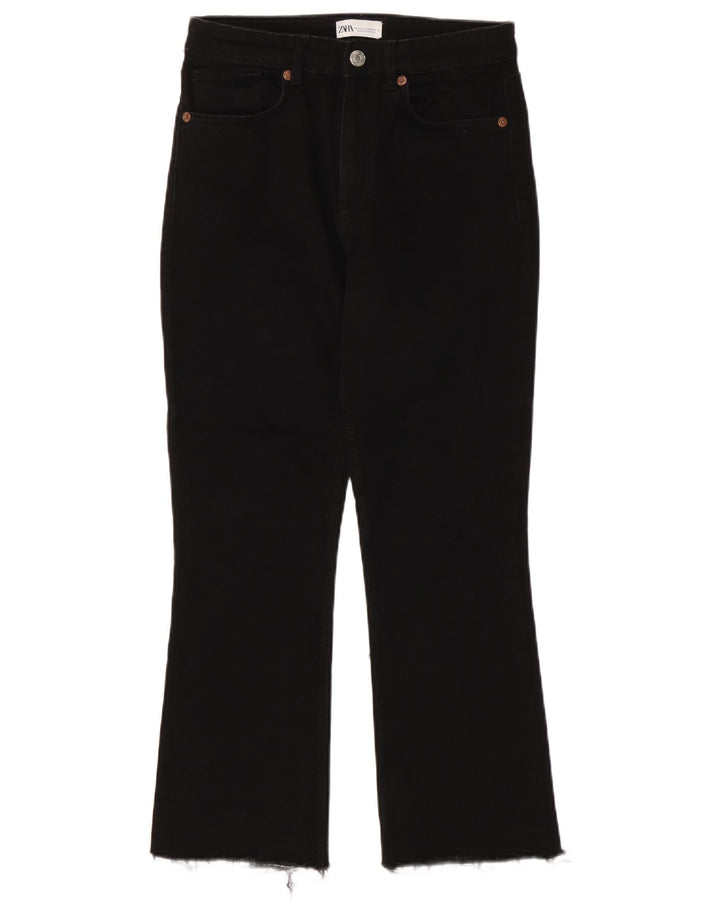 Zara Damen Bootcut Jeans EU 40 Medium W30 L27 Schwarz