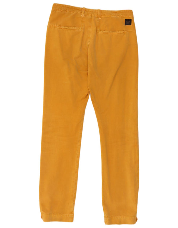 Pantalón Chino Recto Mujer Diesel W27 L29 Algodón Amarillo