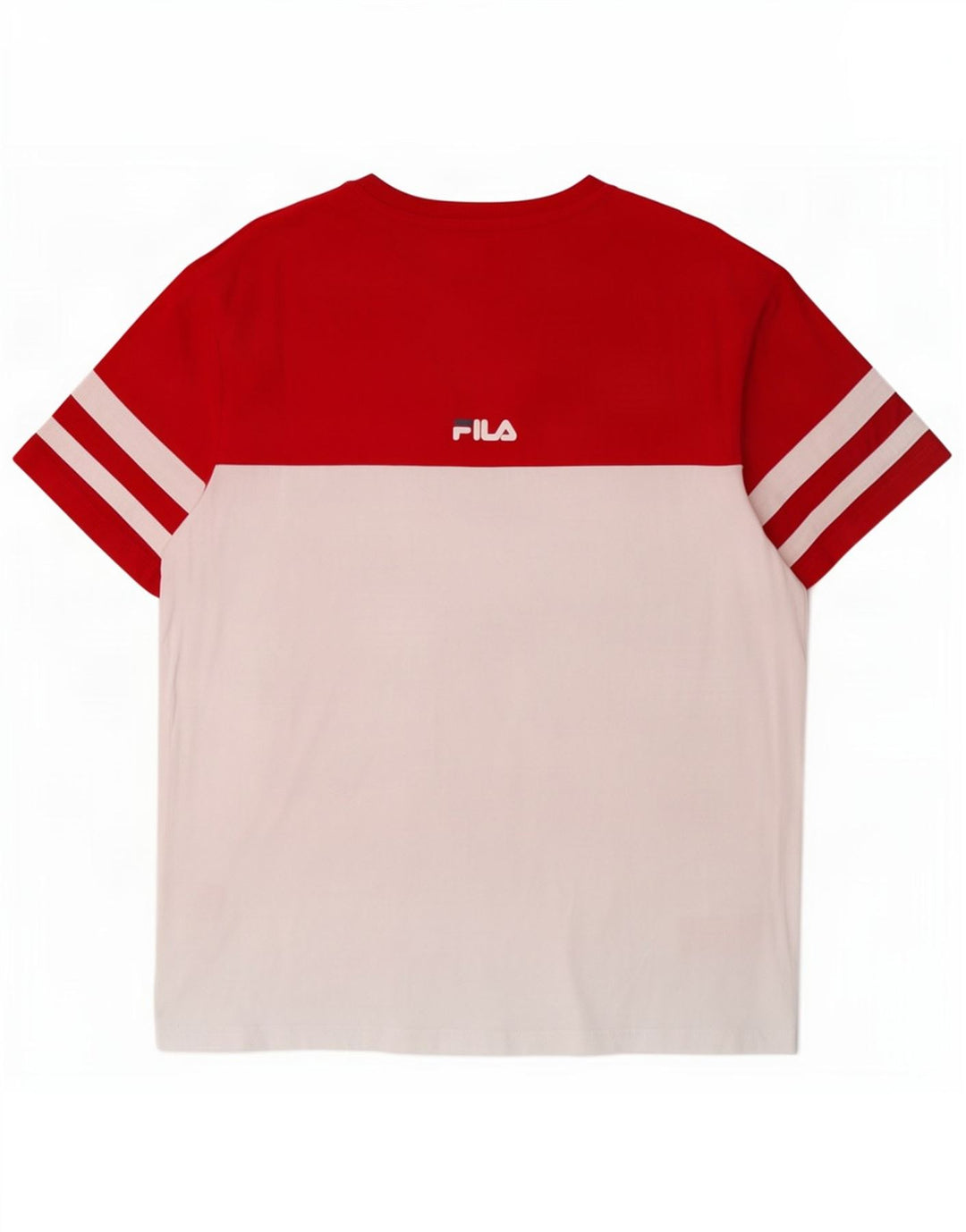 Fila Herre grafisk T-shirt Top Medium White Colourblock Bomuld