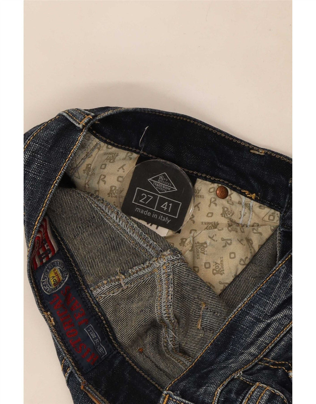 Roy Rogers Womens Slim Jeans IT 40 Small W27 L27 Blue Cotton