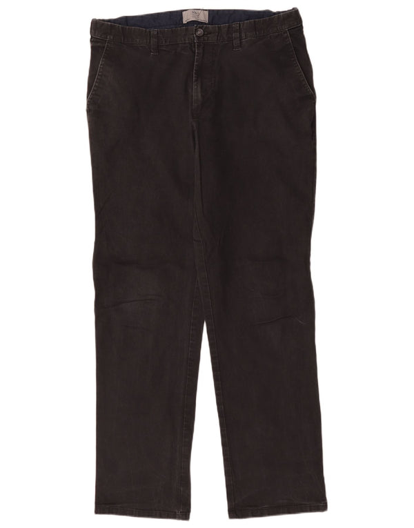 Marks & Spencer Ανδρικό παντελόνι Chino με κανονική εφαρμογή W36 L30 μαύρο βαμβακερό
