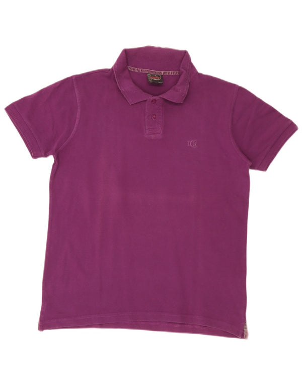 Vintage poloshirt til mænd, medium lilla bomuld