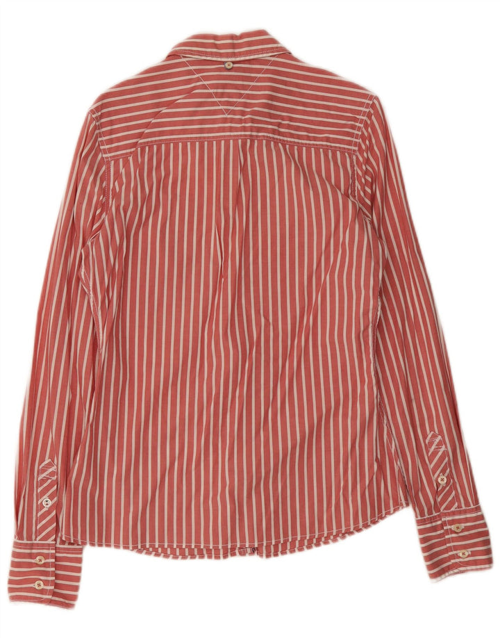 Tommy Hilfiger Mens Shirt Large Red Striped Cotton
