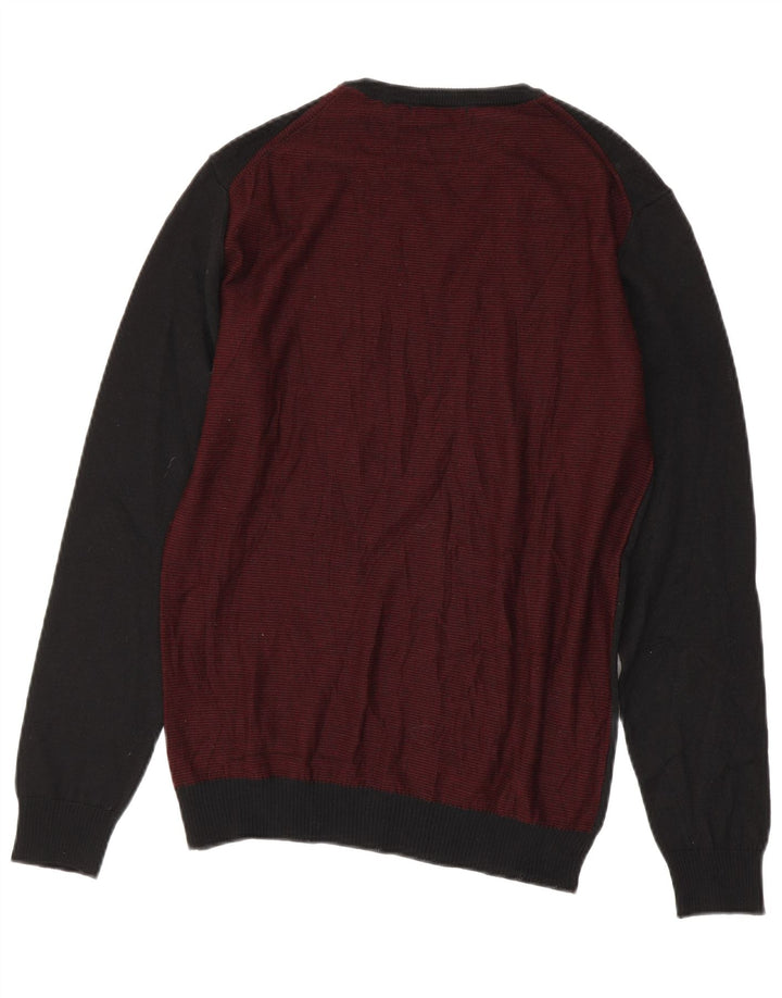 Sottotono Mens Crew Neck Jumper Sweater Large Black Argyle/Diamond Acrylic