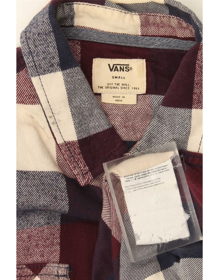 Vans Mens Flannel Shirt Small Multicoloured Plaid Cotton