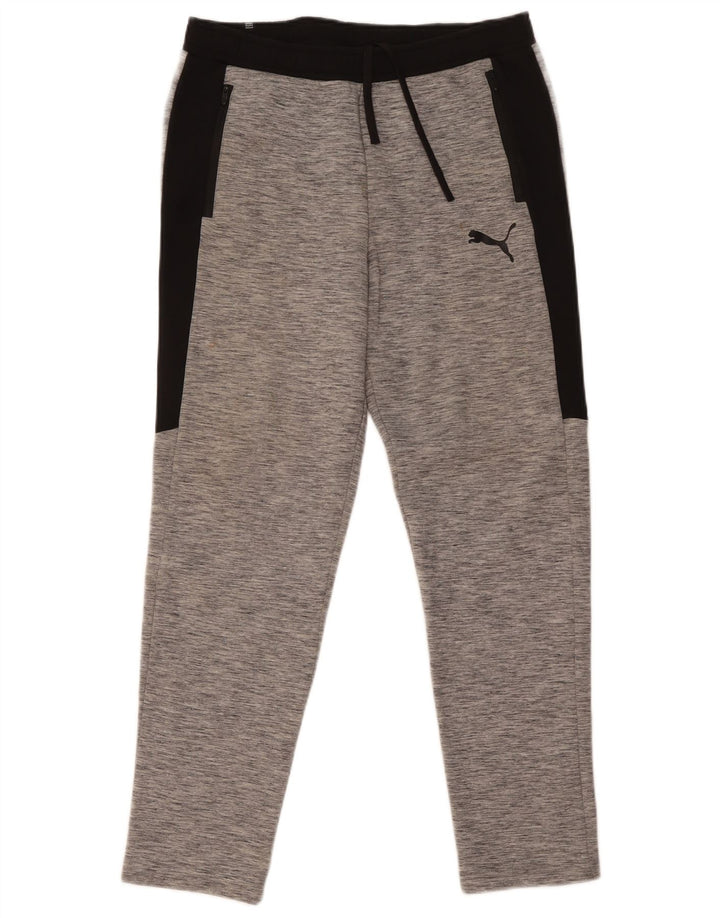Puma Mens Tracksuit Trousers Large  Grey Colourblock Cotton
