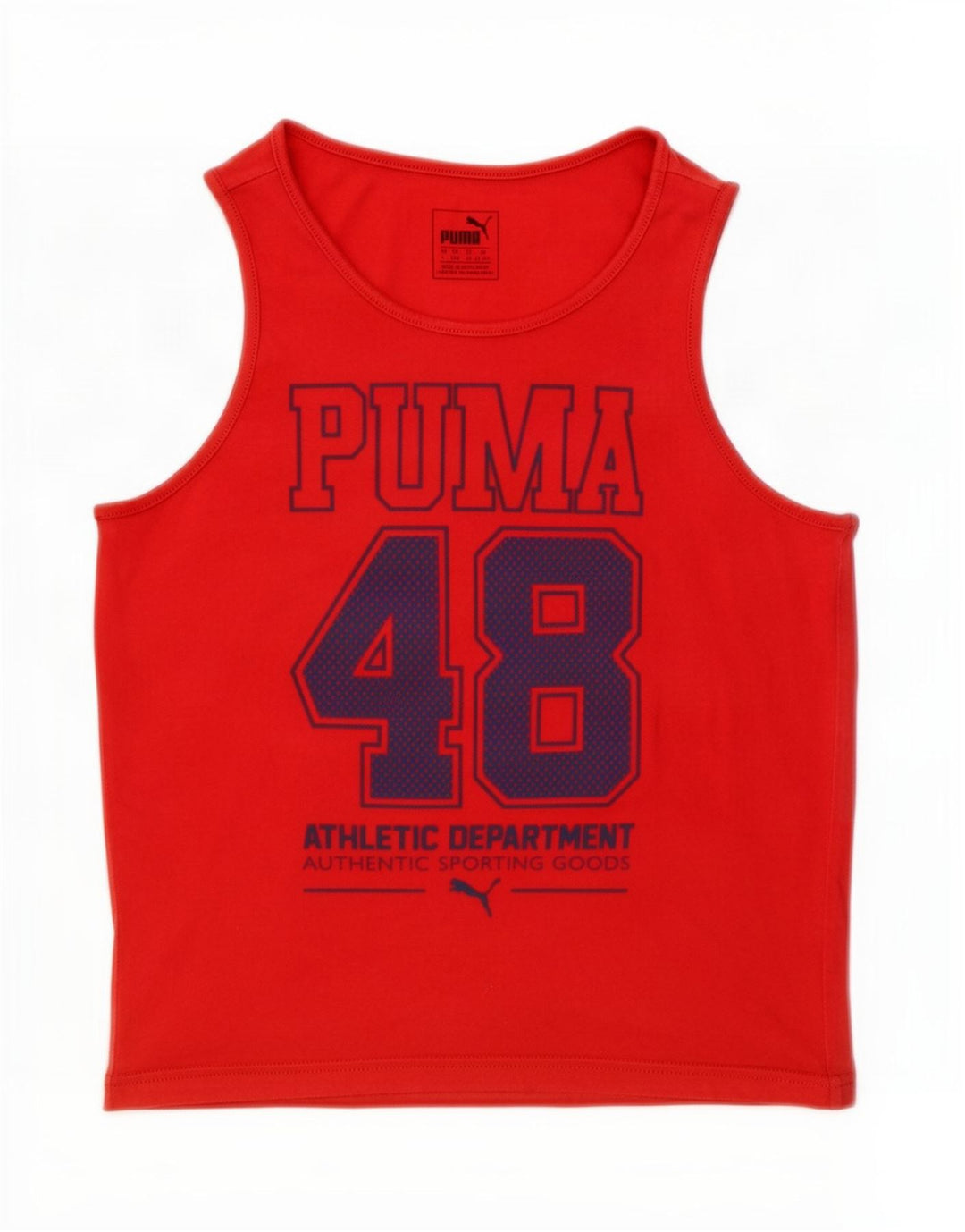 Puma Drenge Grafisk Vest Top 11-12 År Rød