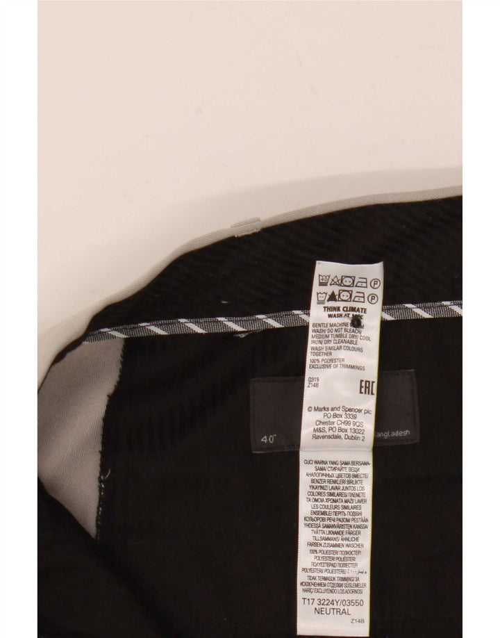 Pantaloni chino vestibilità regolare da uomo Marks & Spencer W40 L31 poliestere beige