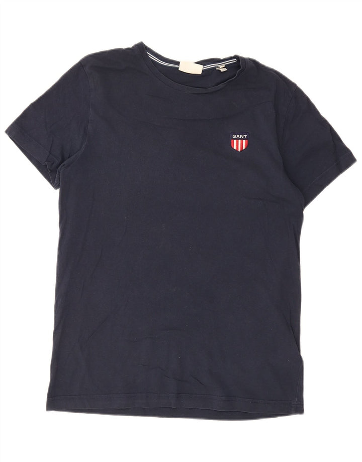 GANT Mens T-Shirt Top Medium Navy Blue Cotton