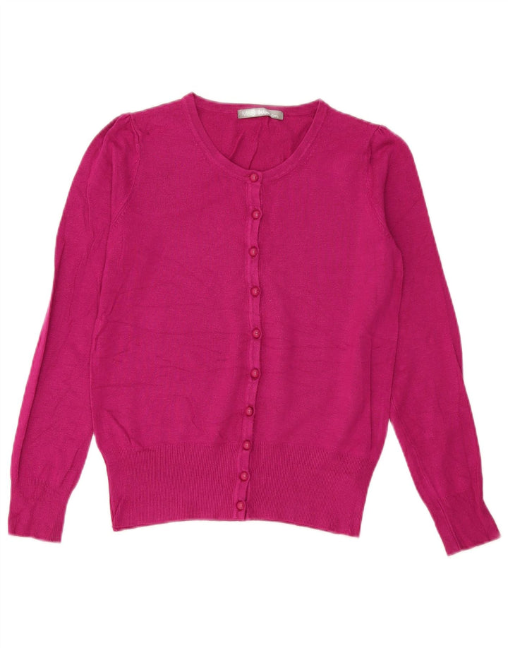 Marks & Spencer Womens Cardigan Sweater UK 8 Small Pink Viscose